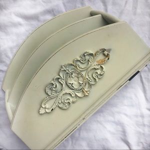 Off White Desk Organizer Mail Box